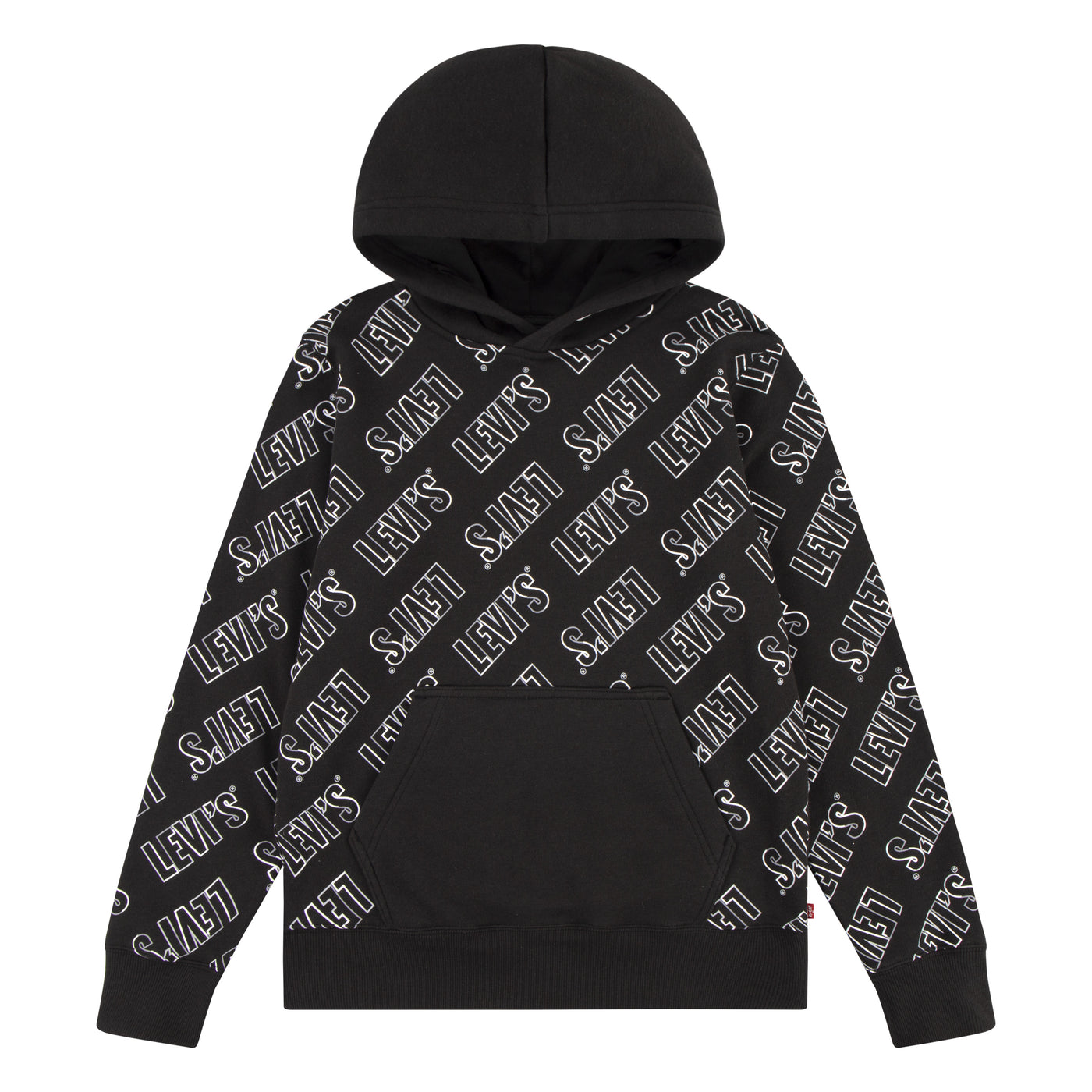 Levi'S Black® Logo Branded Pullover Hoodie