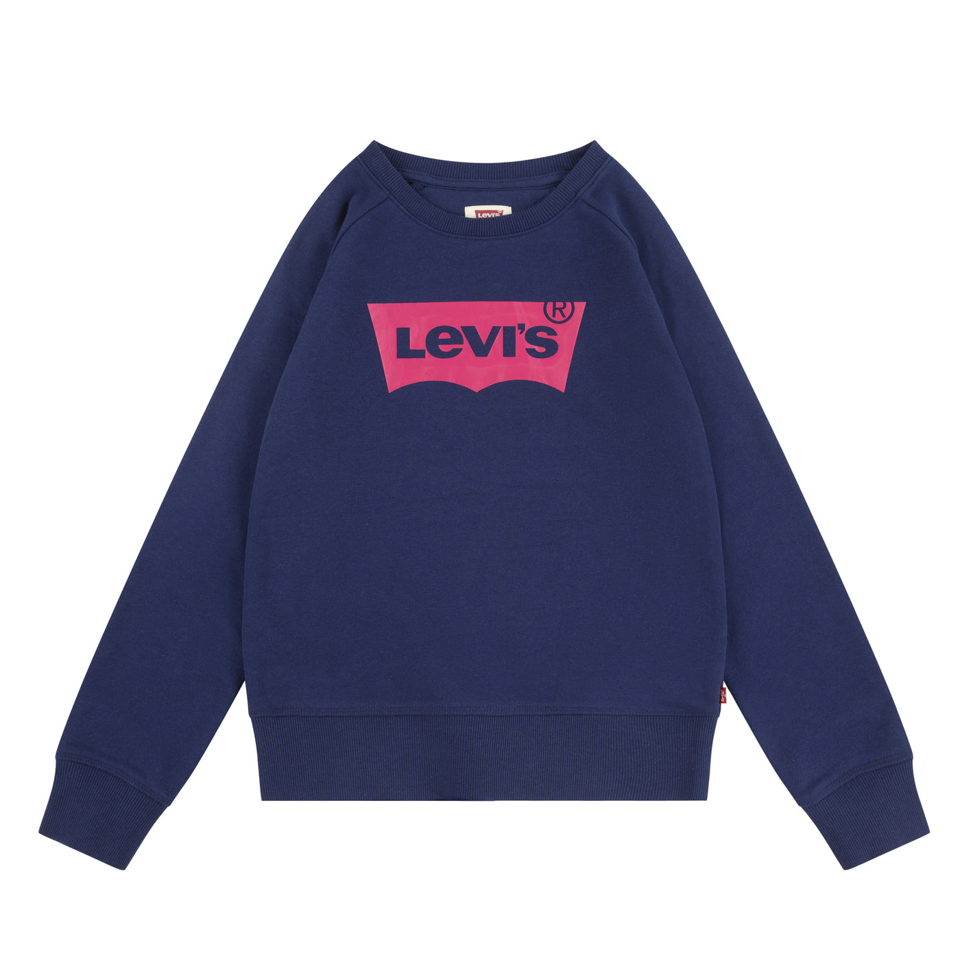 Levi'S Blue® Key Item Logo Crewneck Long Sleeve Tee