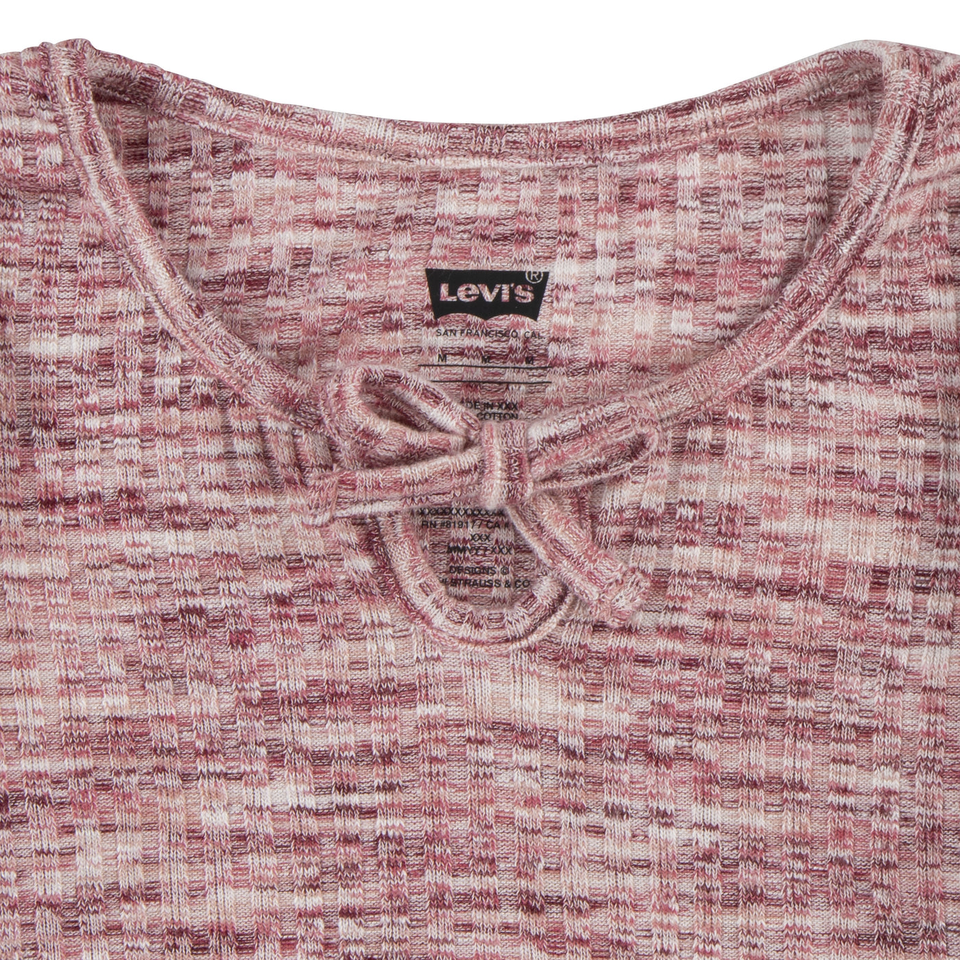 Levi Pink'S Space Dye Long Sleeve Top