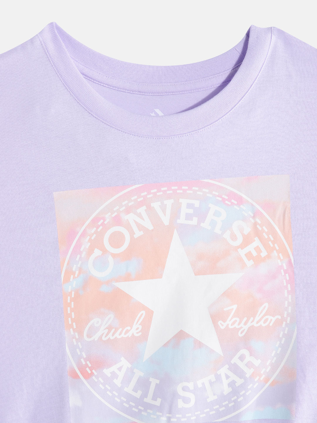 converse voilet short sleeve relaxed knit top