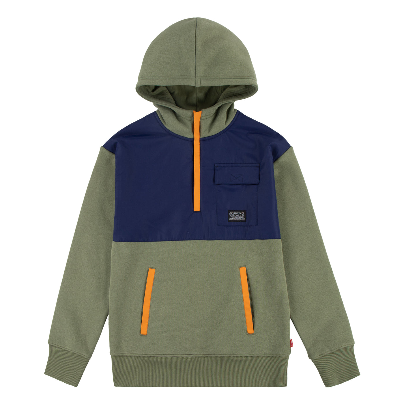 Levi'S Olive Utility Pullover Hoodie