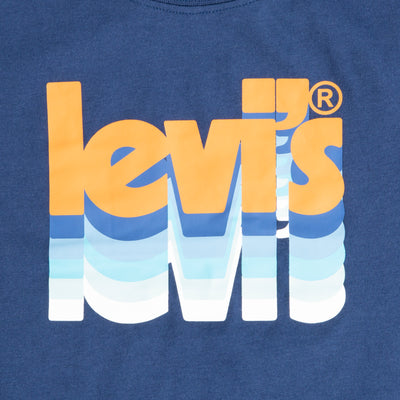 Levi Blue'S Layered Poster Logo Tee