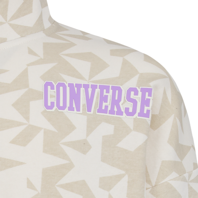 Converse Grey Half Zip Printed Crew