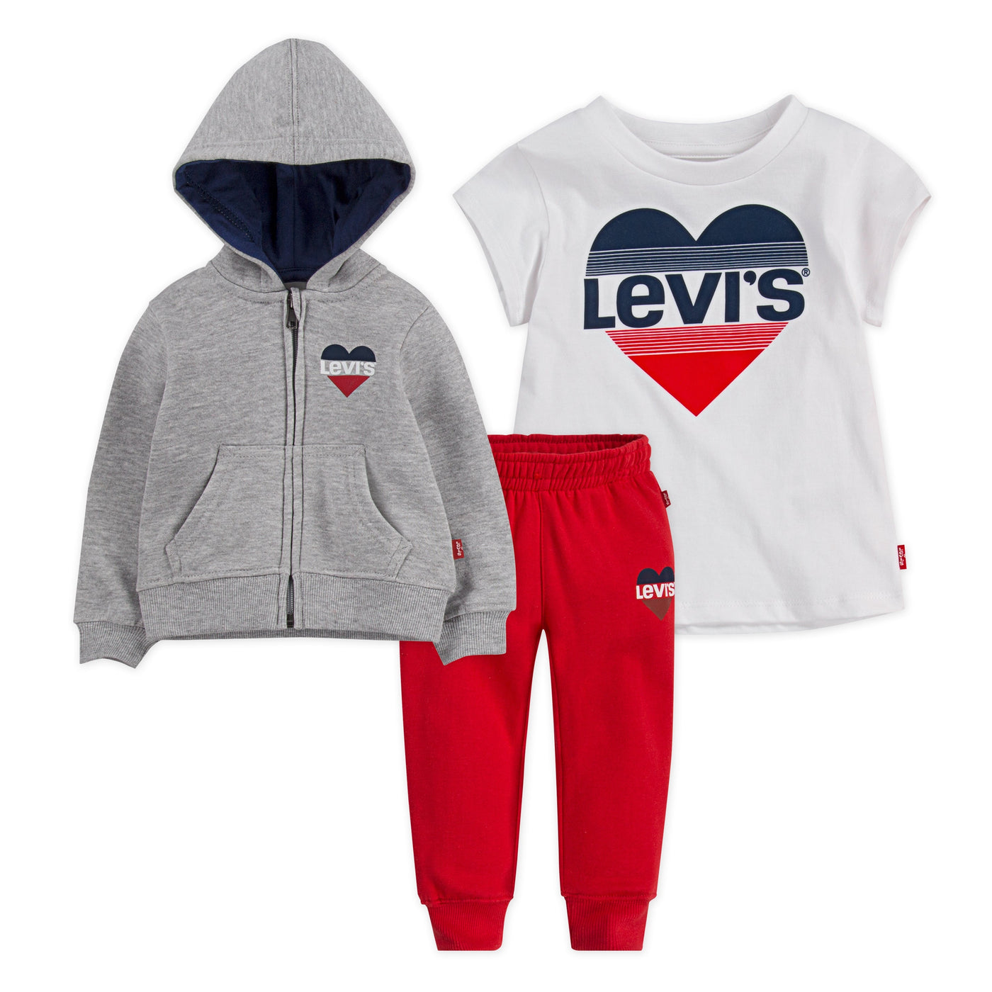 Levi's® Fleece Hoodie, Joggers & T-Shirt 3-Piece Set Joggers Set Levi's   