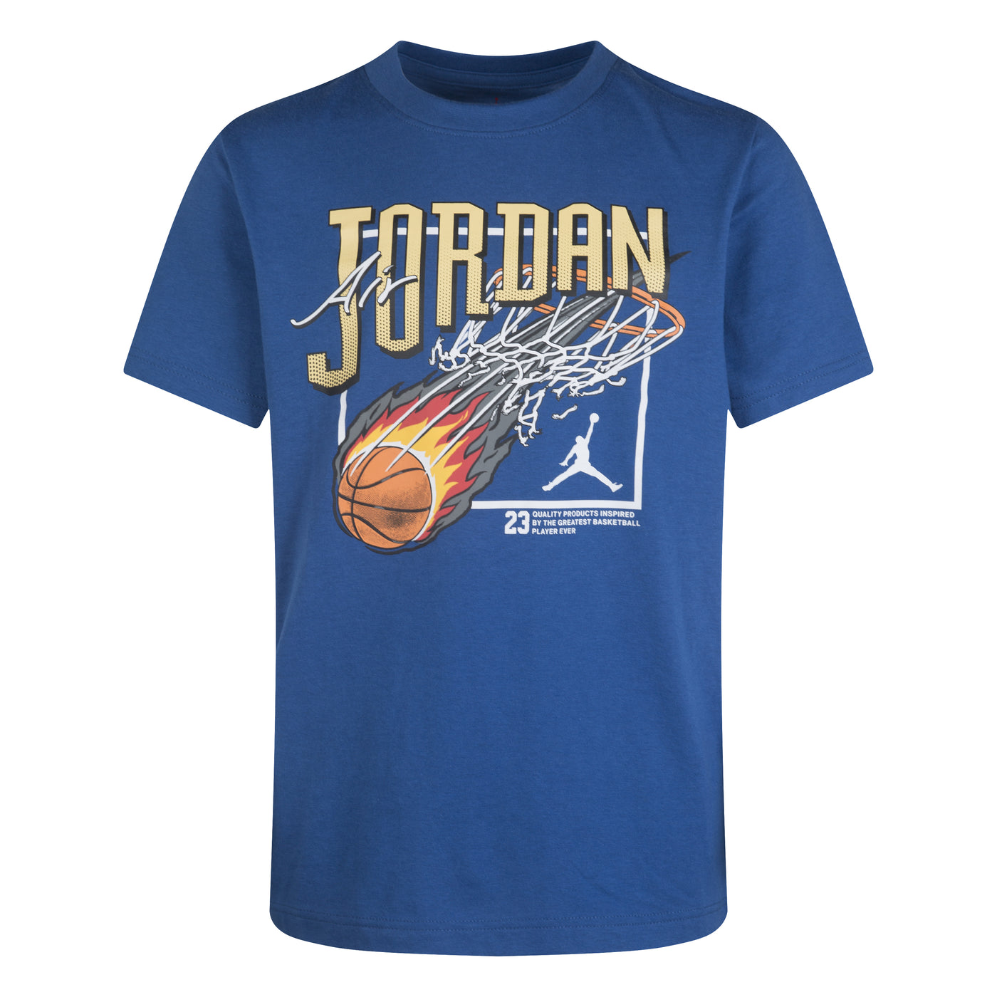 Jordan blue fireball dunk short sleeve tee T Shirt Jordan   