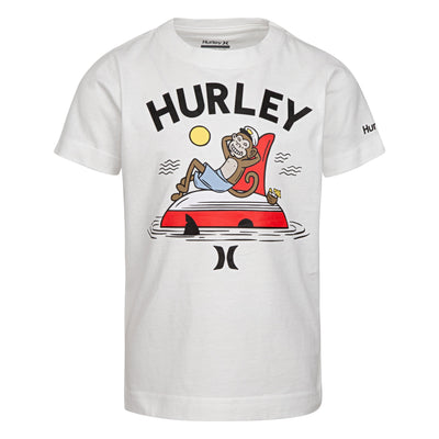 Hurley White Jersey Logo T-Shirt T Shirt Hurley   