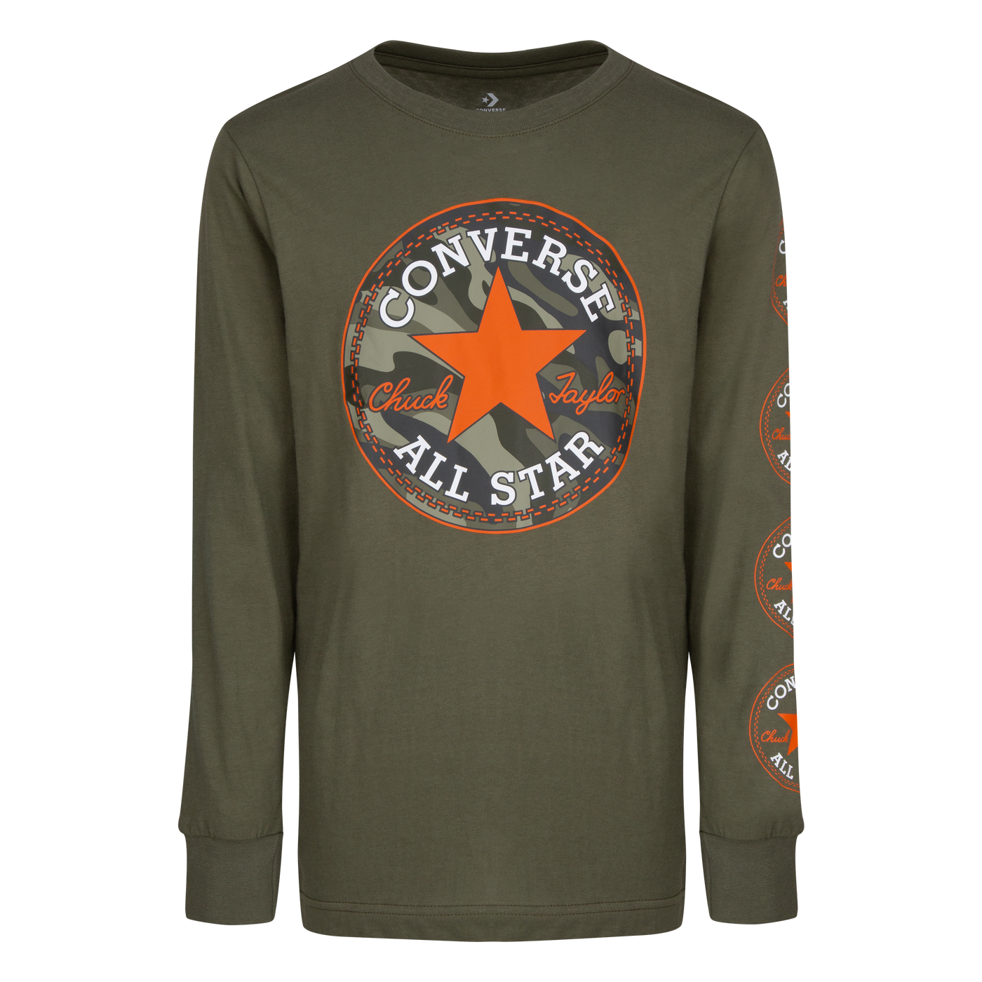 Converse Camo Graphic Long Sleeve T-Shirt T Shirt Converse   