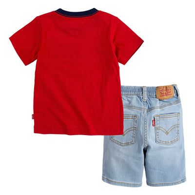 Levi's® Ringer T-Shirt and Stretch Denim Shorts 2-Piece Set Shorts Set Levi's   