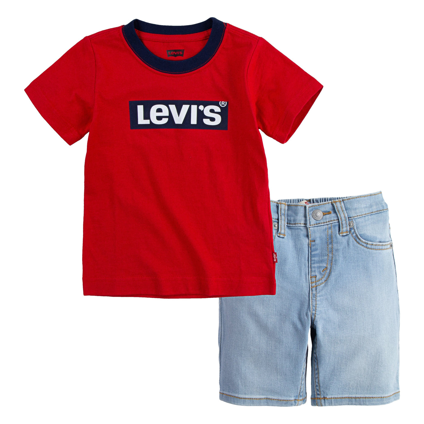 Levi's® Ringer T-Shirt and Stretch Denim Shorts 2-Piece Set Shorts Set Levi's   