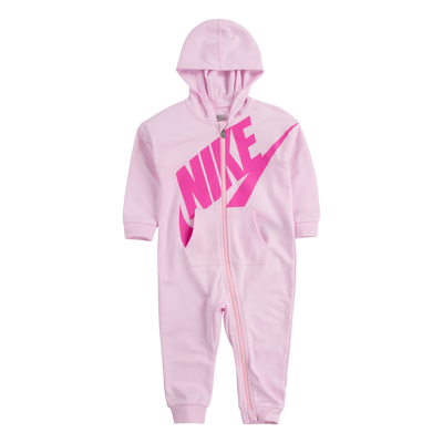 Nike Pink Baby French Terry Coverall Bodysuit Nike   