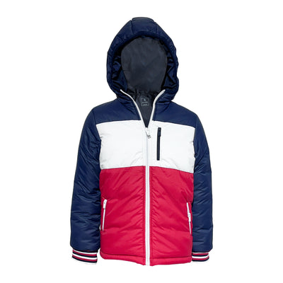 The white cub boys navy/red puffer jacket Jacket The White Cub   